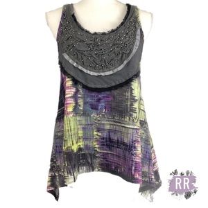 ONE SEPTEMBER Speed-of-Quite Beaded Tank Top